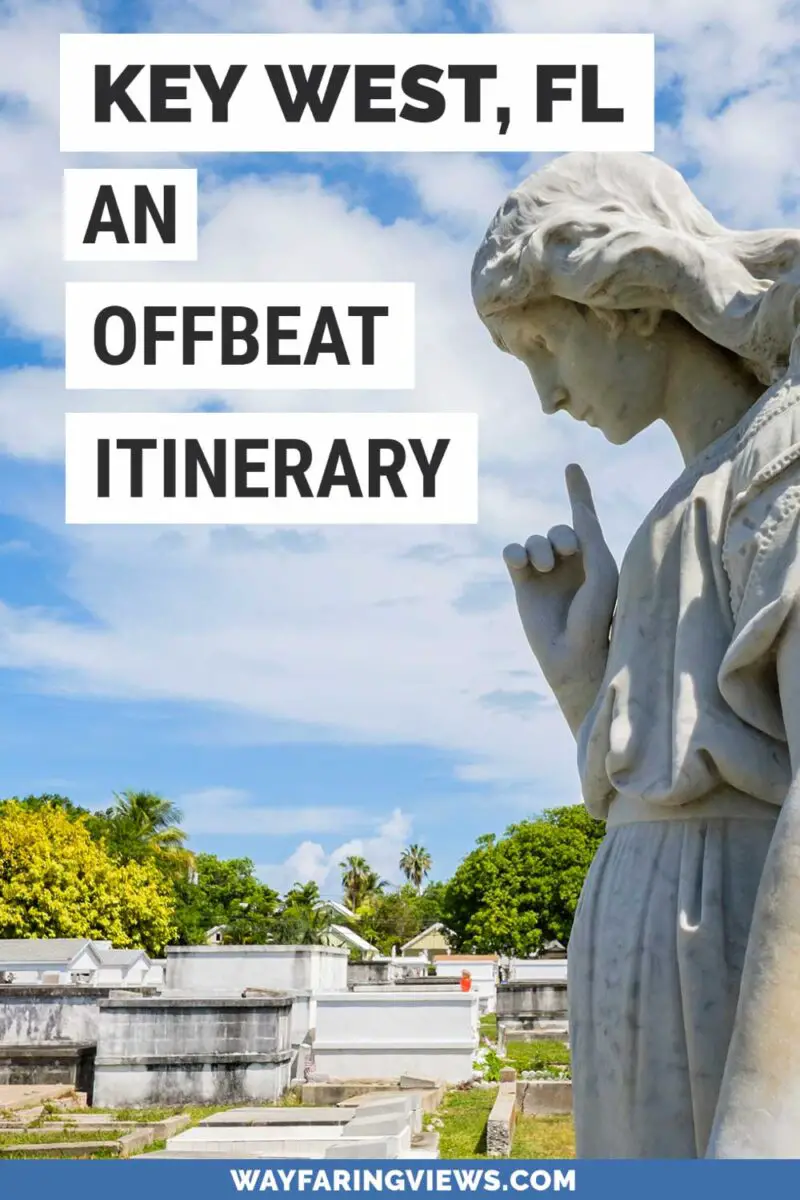 Unique Things to do in Key West offbeat itinerary. cemetary statue