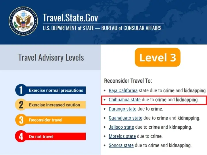 Mexico Travel Advisory from The U.S. government