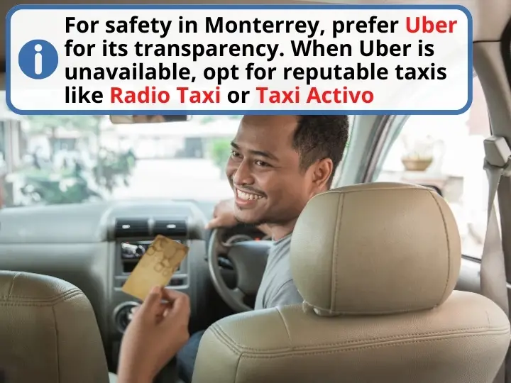 Safety in taxis in Monterrey